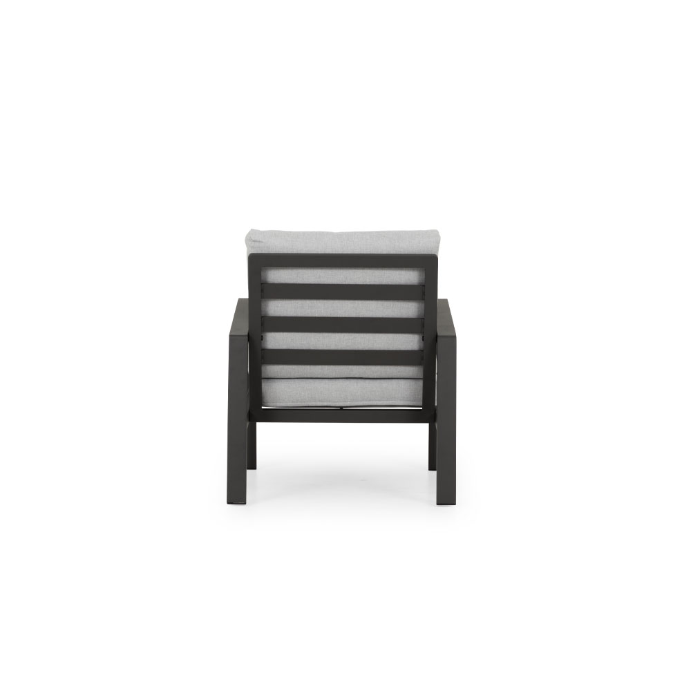 Porto 4 Piece Outdoor Lounge Set, Black