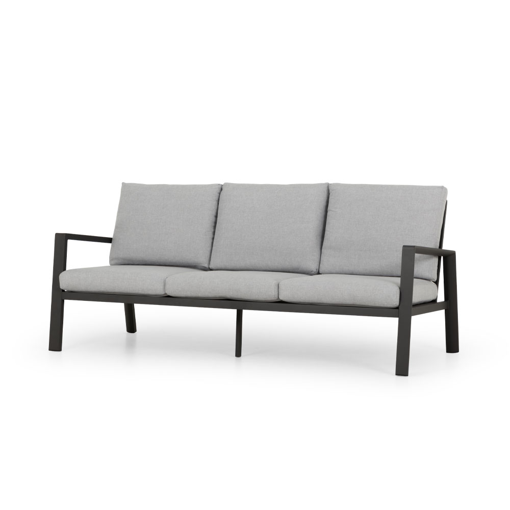 Porto 4 Piece Outdoor Lounge Set, Black