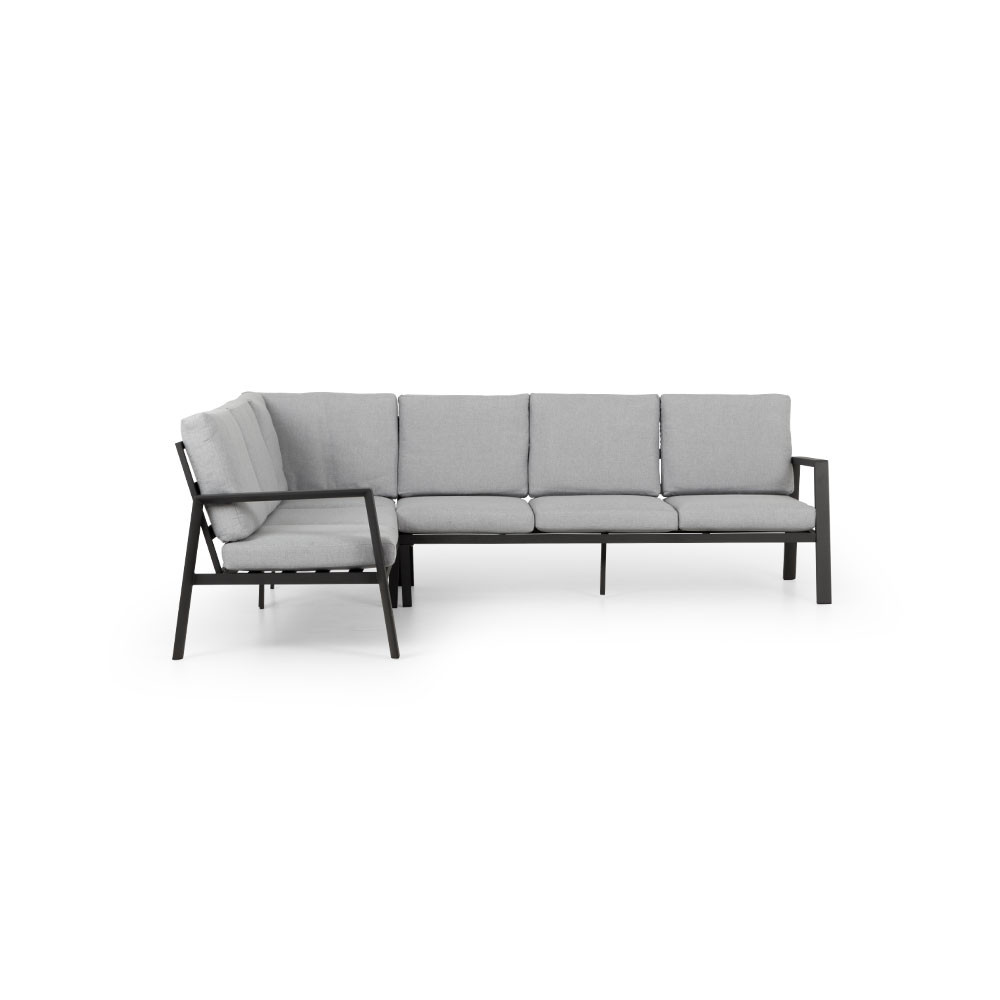 Porto Outdoor Corner Suite With Low Dining Table, Black