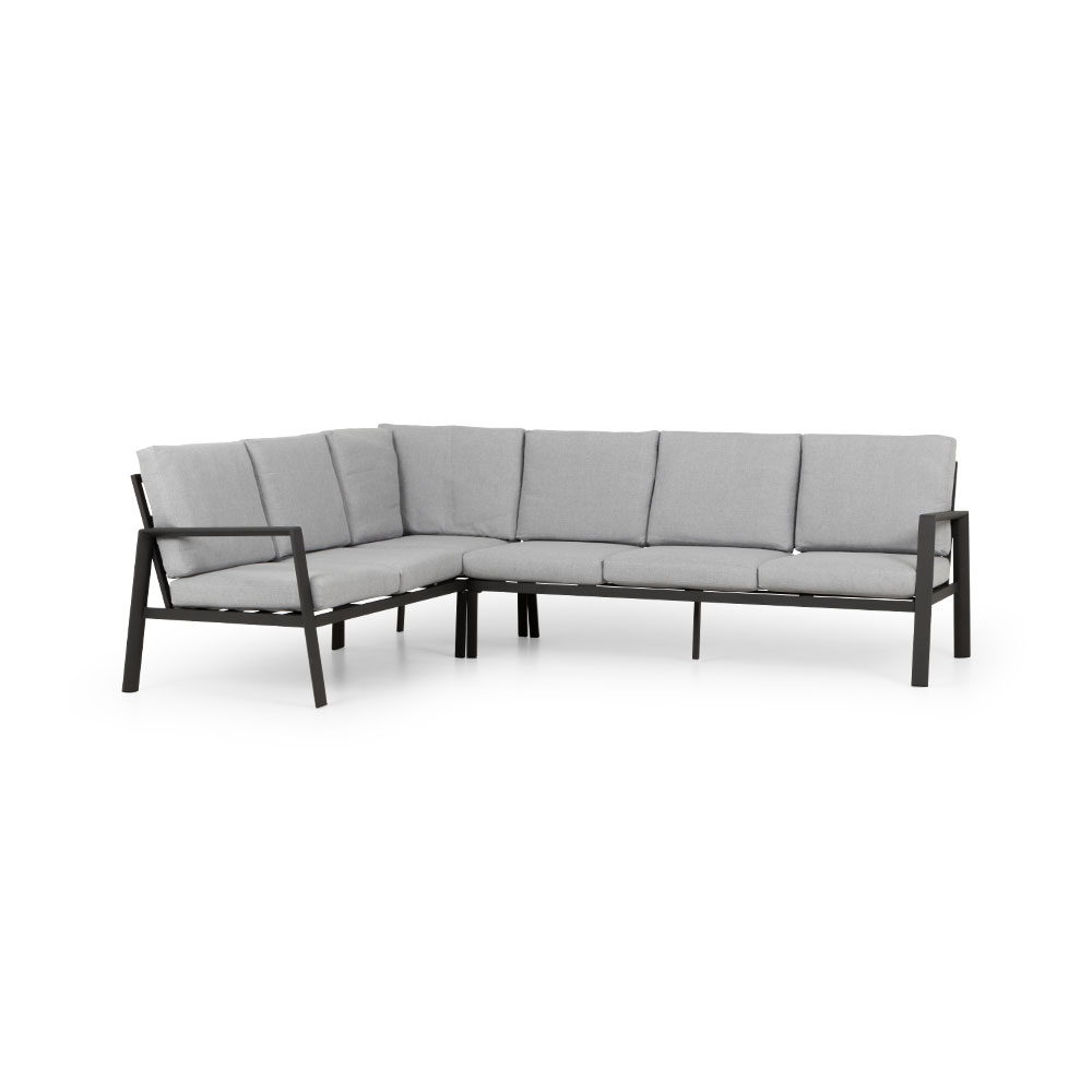 Porto Outdoor Corner Suite With Low Dining Table, Black