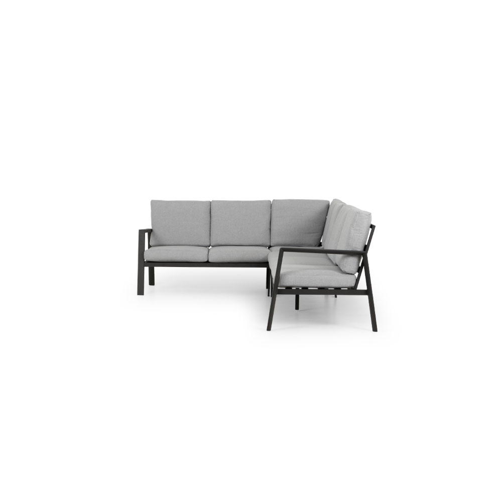 Porto Outdoor Corner Suite With Low Dining Table, Black