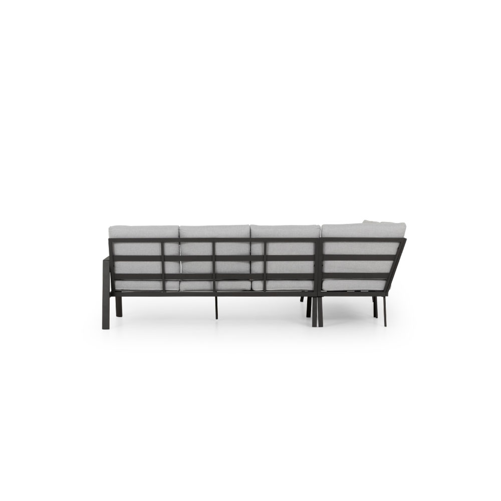 Porto Outdoor Corner Suite With Low Dining Table, Black