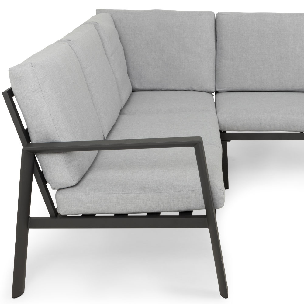Porto Outdoor Corner Suite With Low Dining Table, Black