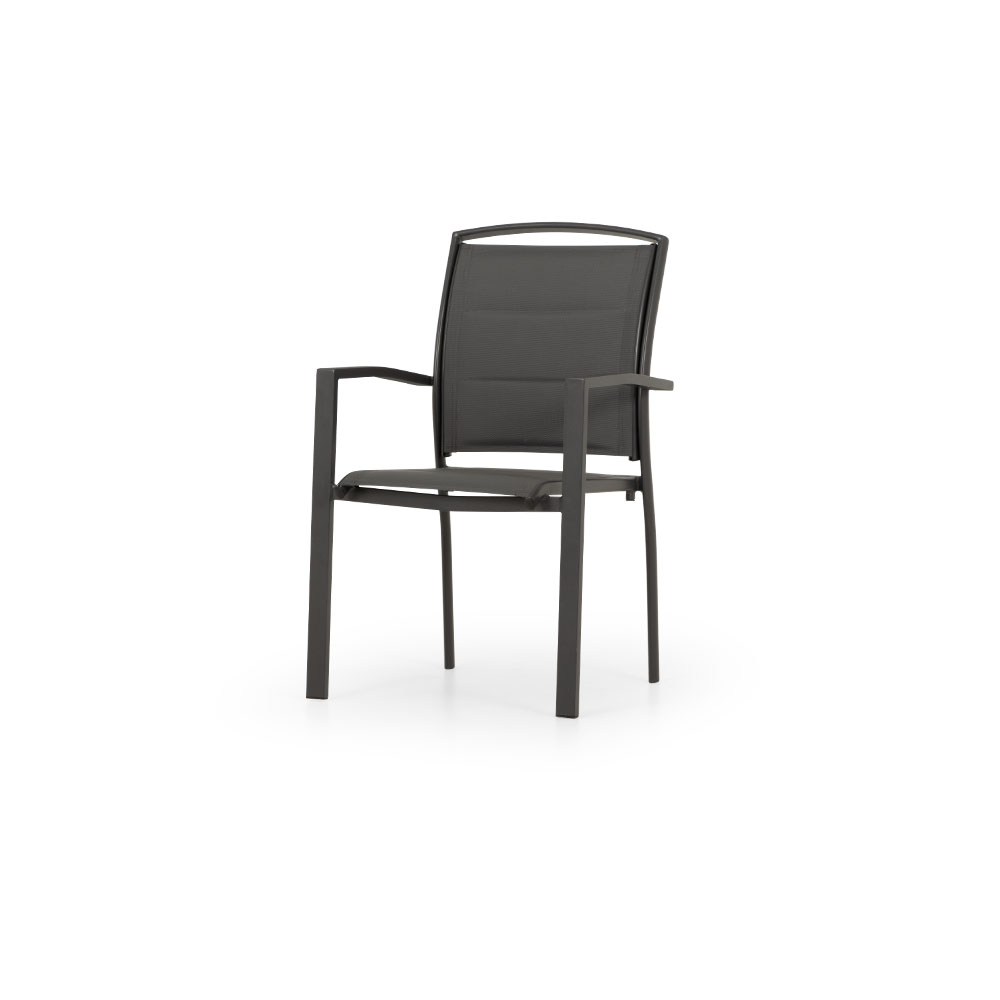 Lisbon Outdoor Dining Chair, Gunmetal