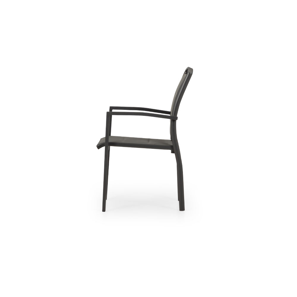 Lisbon Outdoor Dining Chair, Gunmetal