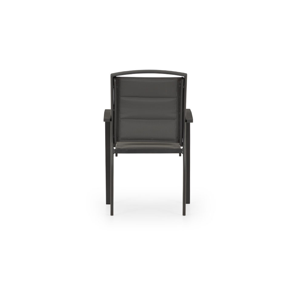 Lisbon Outdoor Dining Chair, Gunmetal