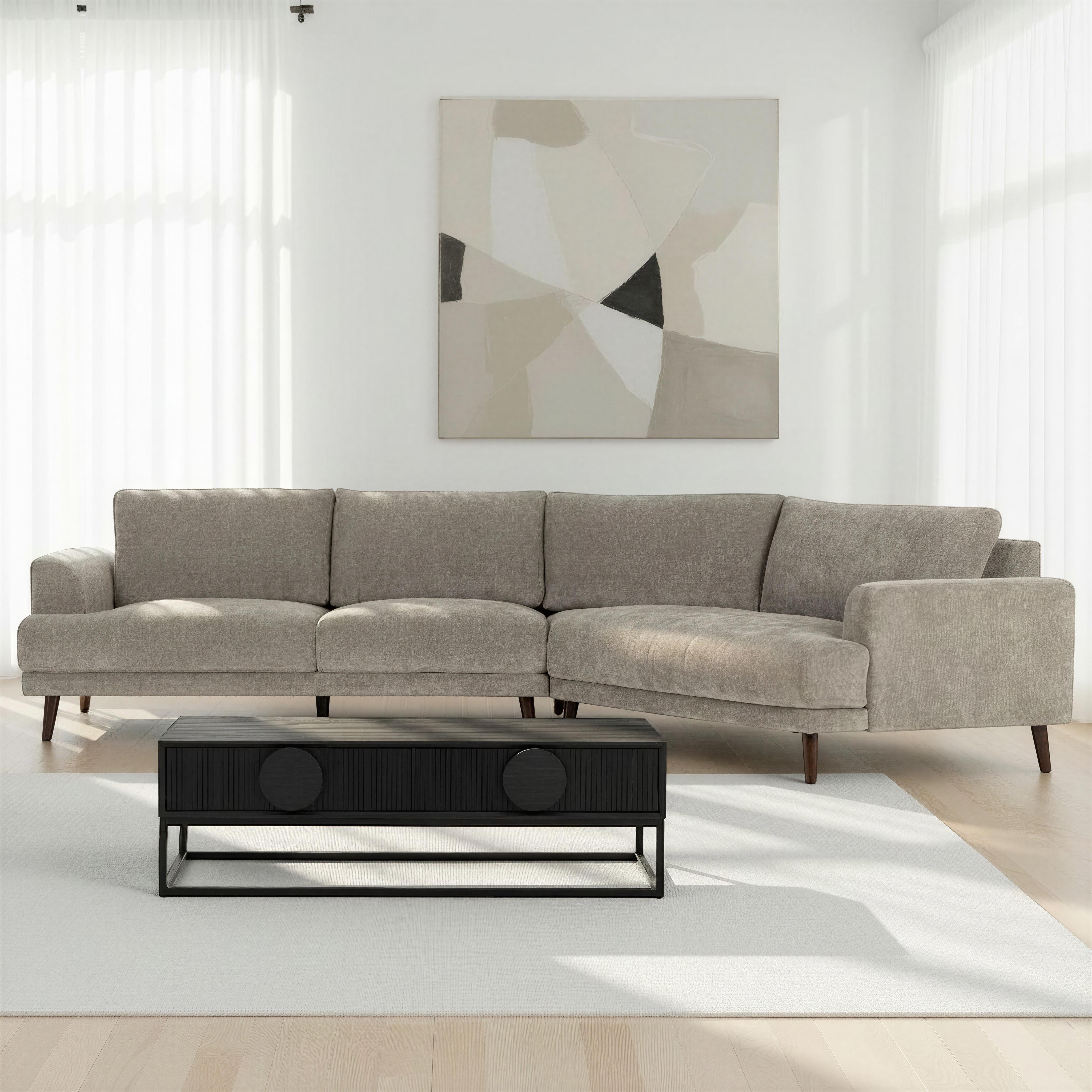 Cooper Angular Chaise, Grey