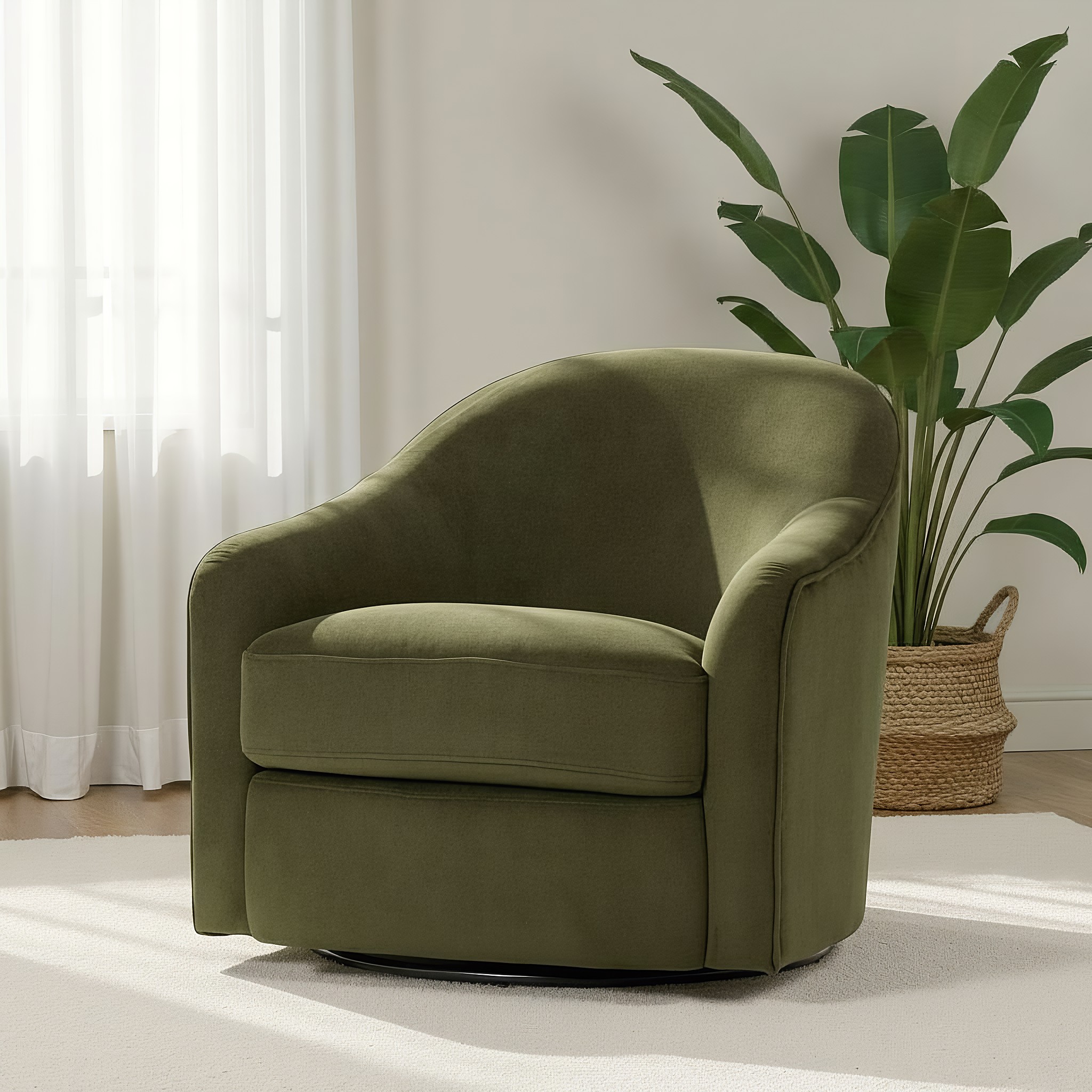 Andie Swivel Chair, Forest