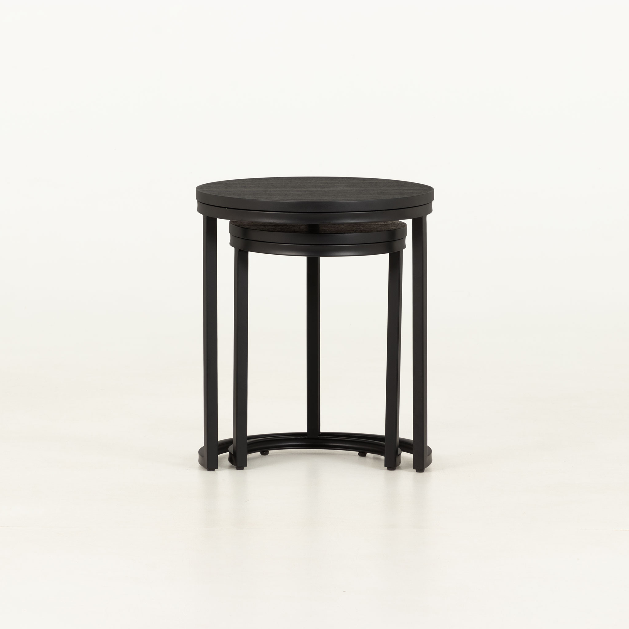 Urban Round Nest of Tables, Black
