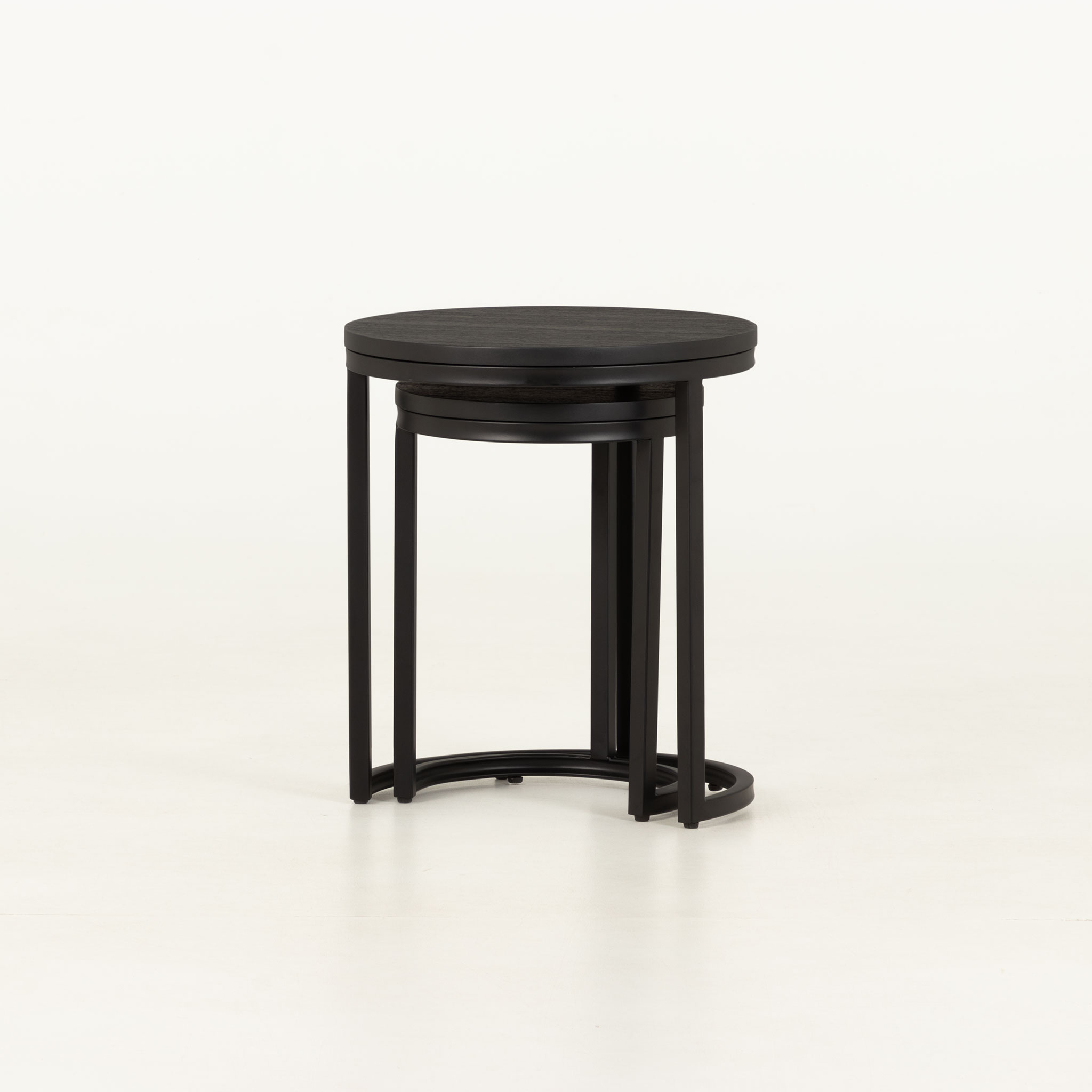 Urban Round Nest of Tables, Black