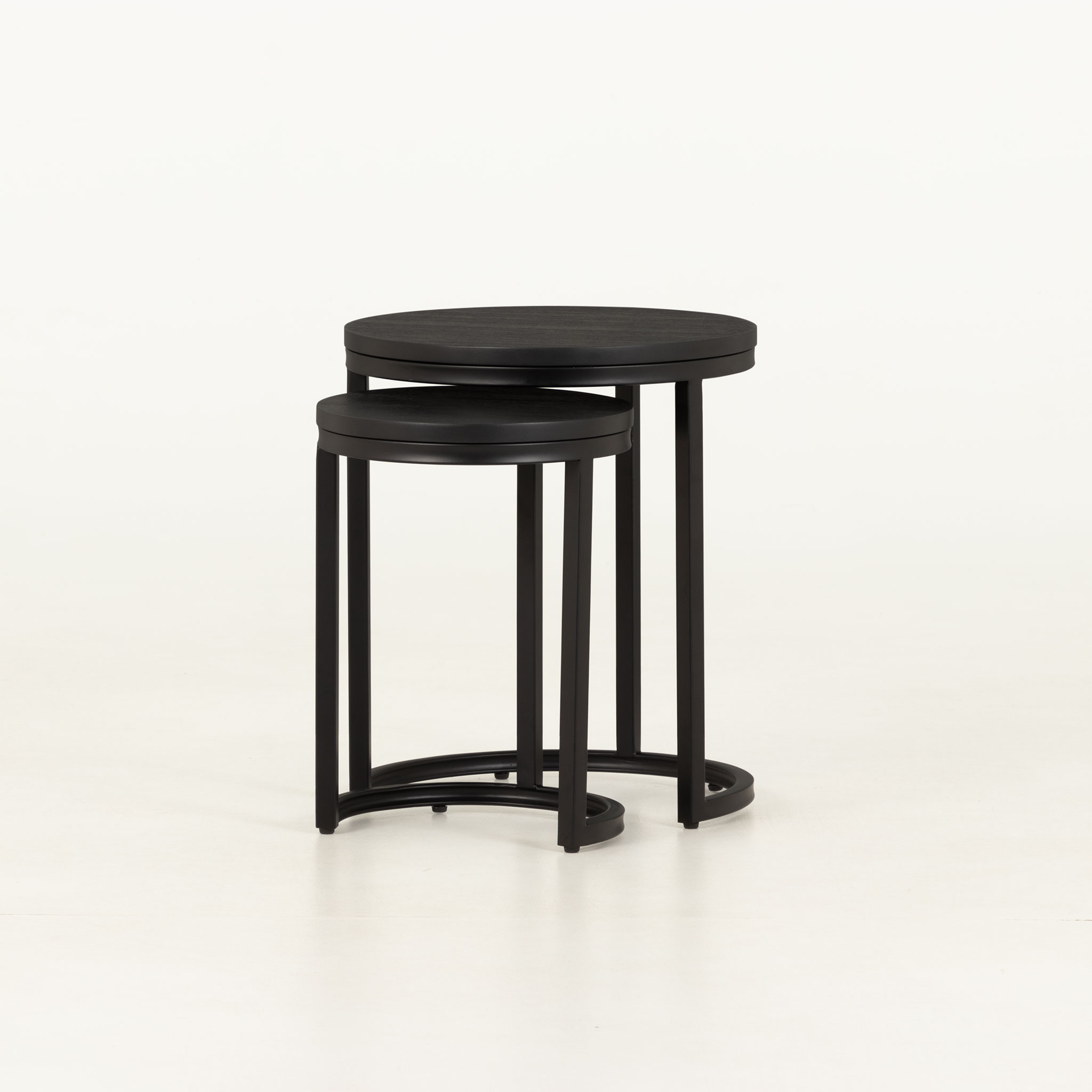 Urban Round Nest of Tables, Black