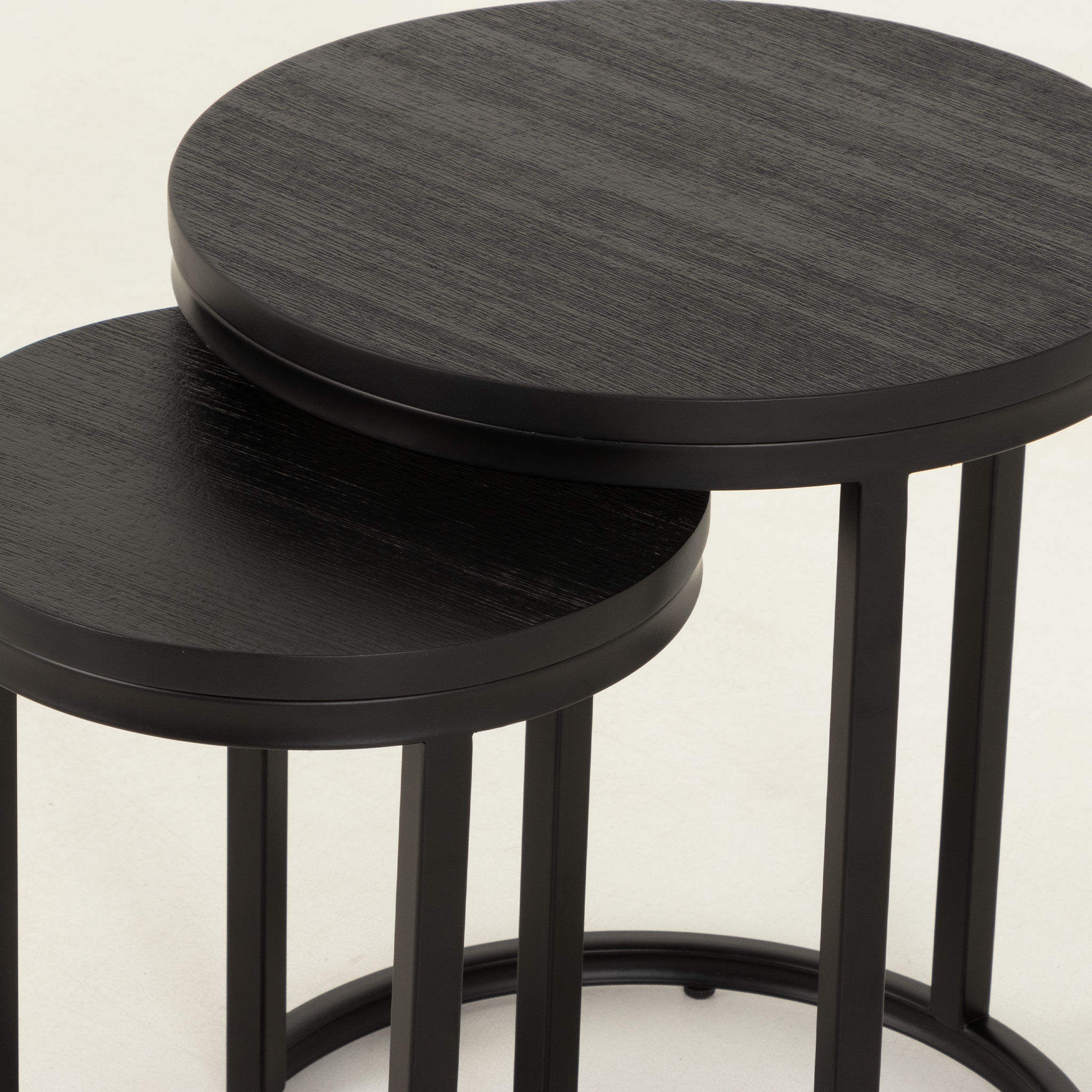 Urban Round Nest of Tables, Black