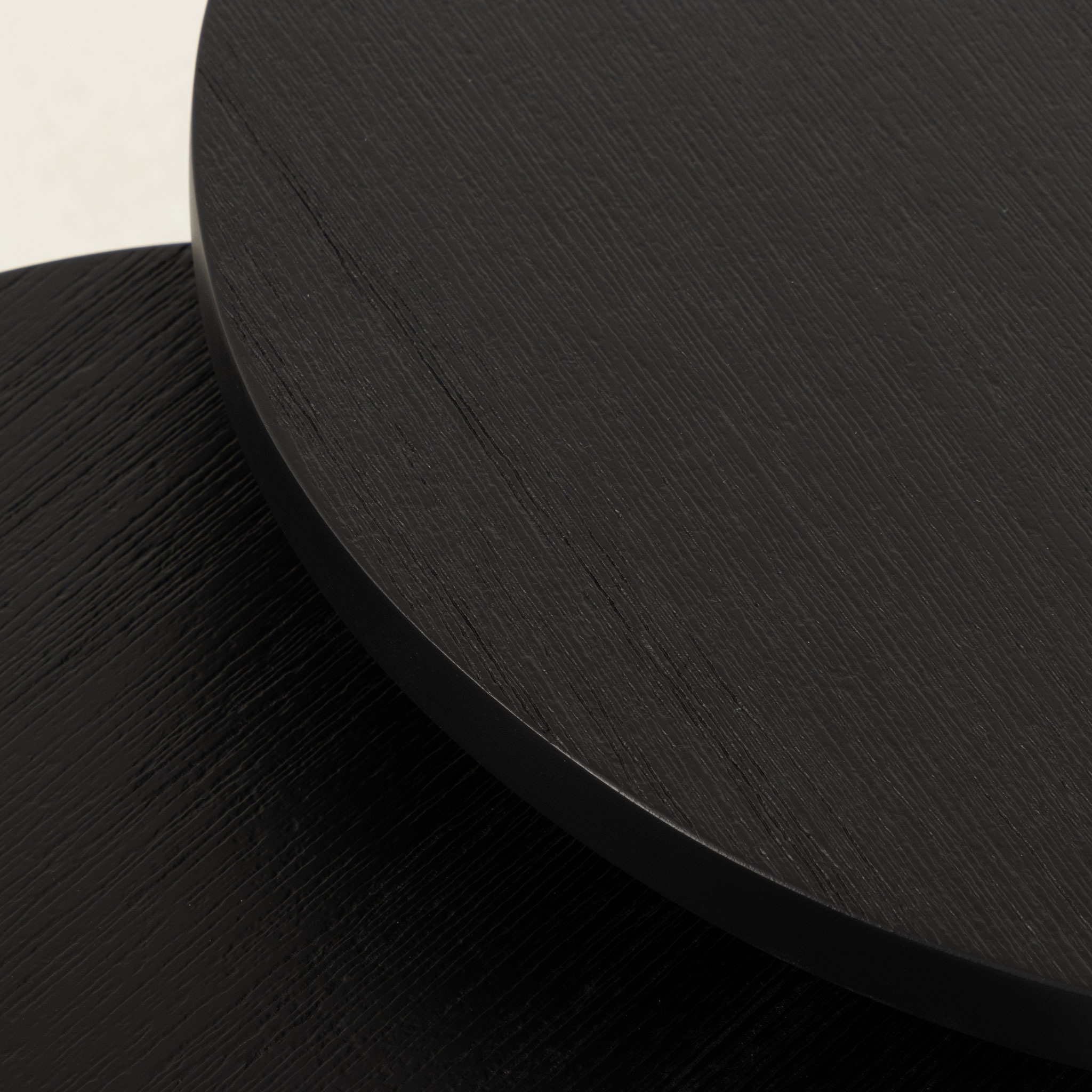 Urban Set of 2 Round Side Tables, Black