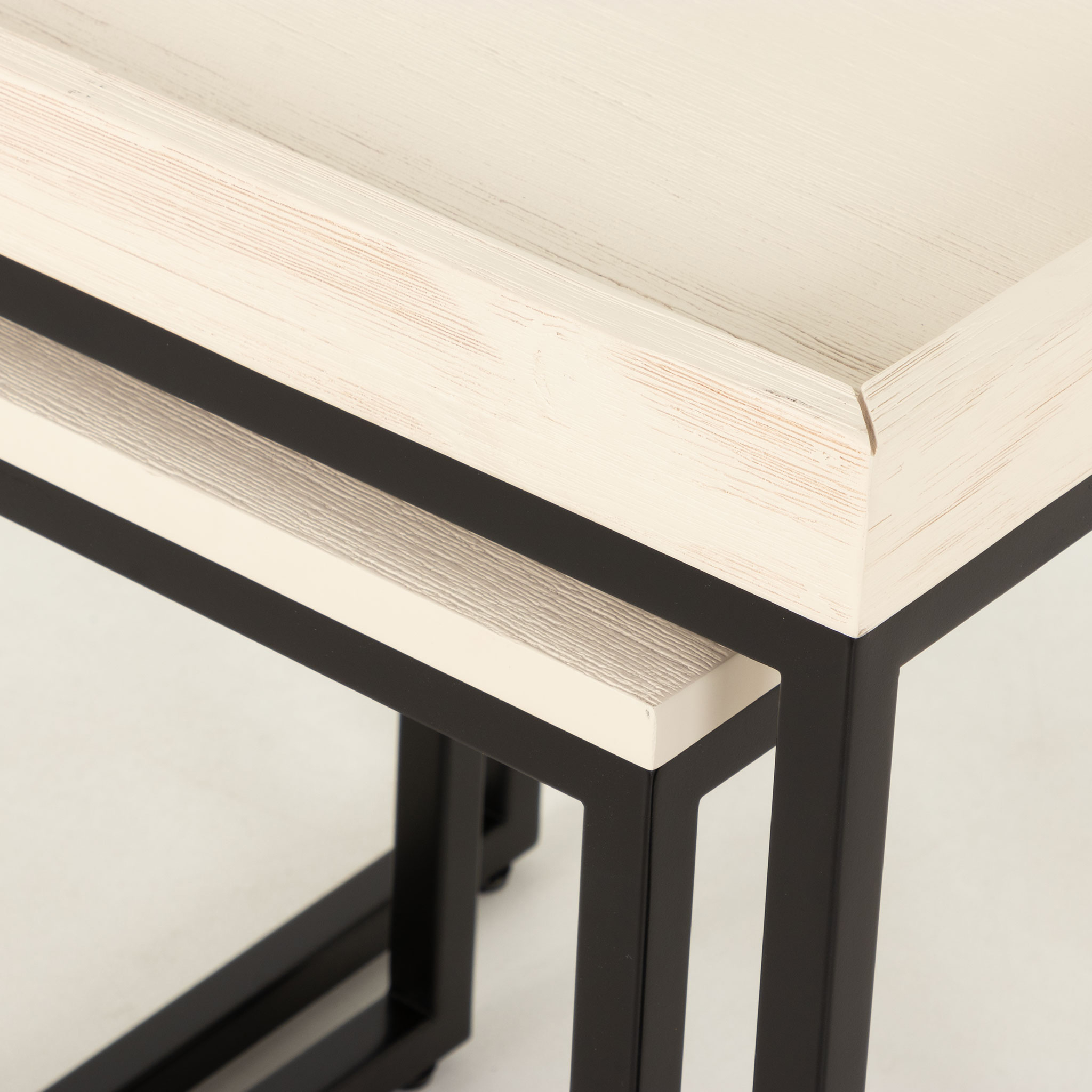 Urban Square Nest of Tables, White