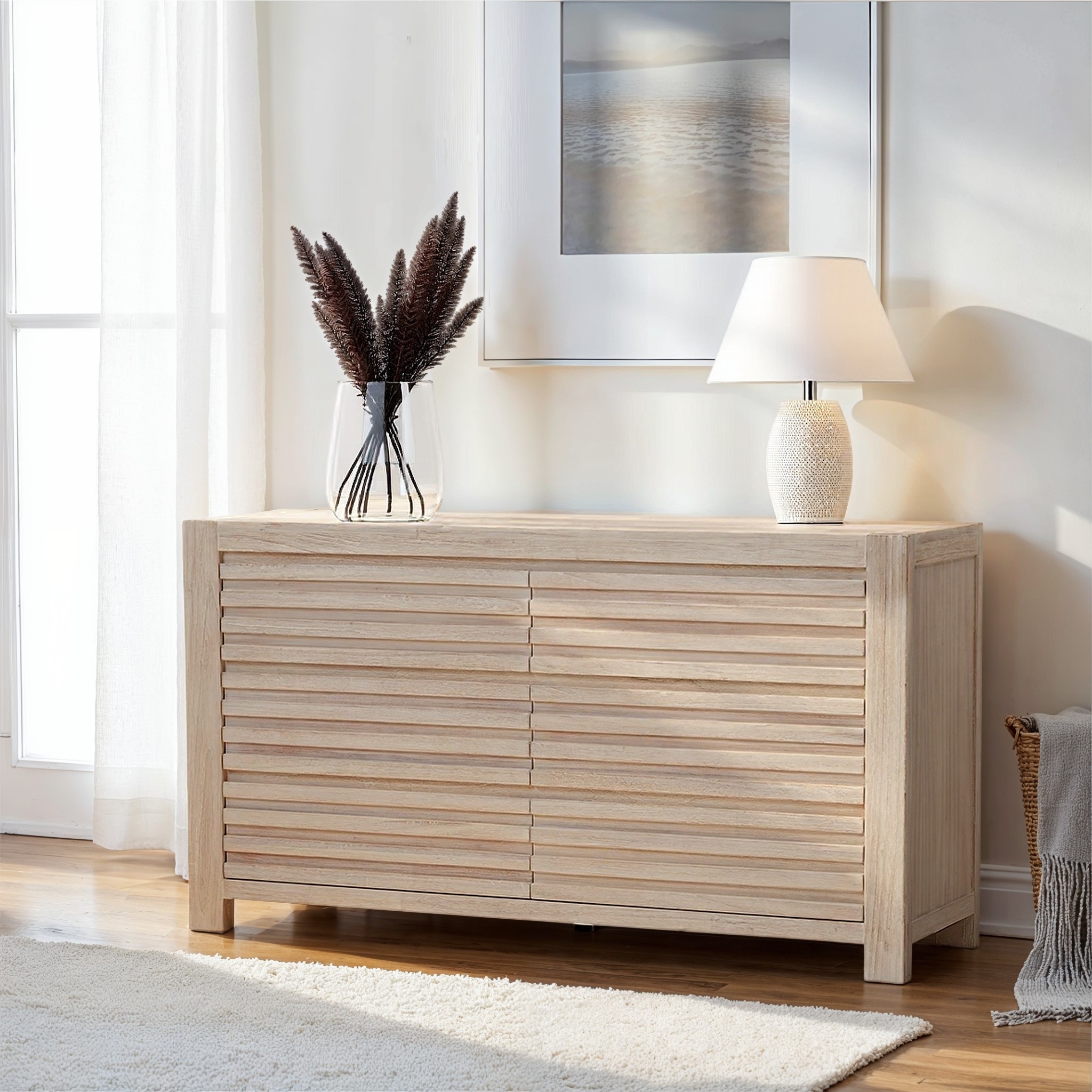 Haven 6 Drawer Lowboy, White