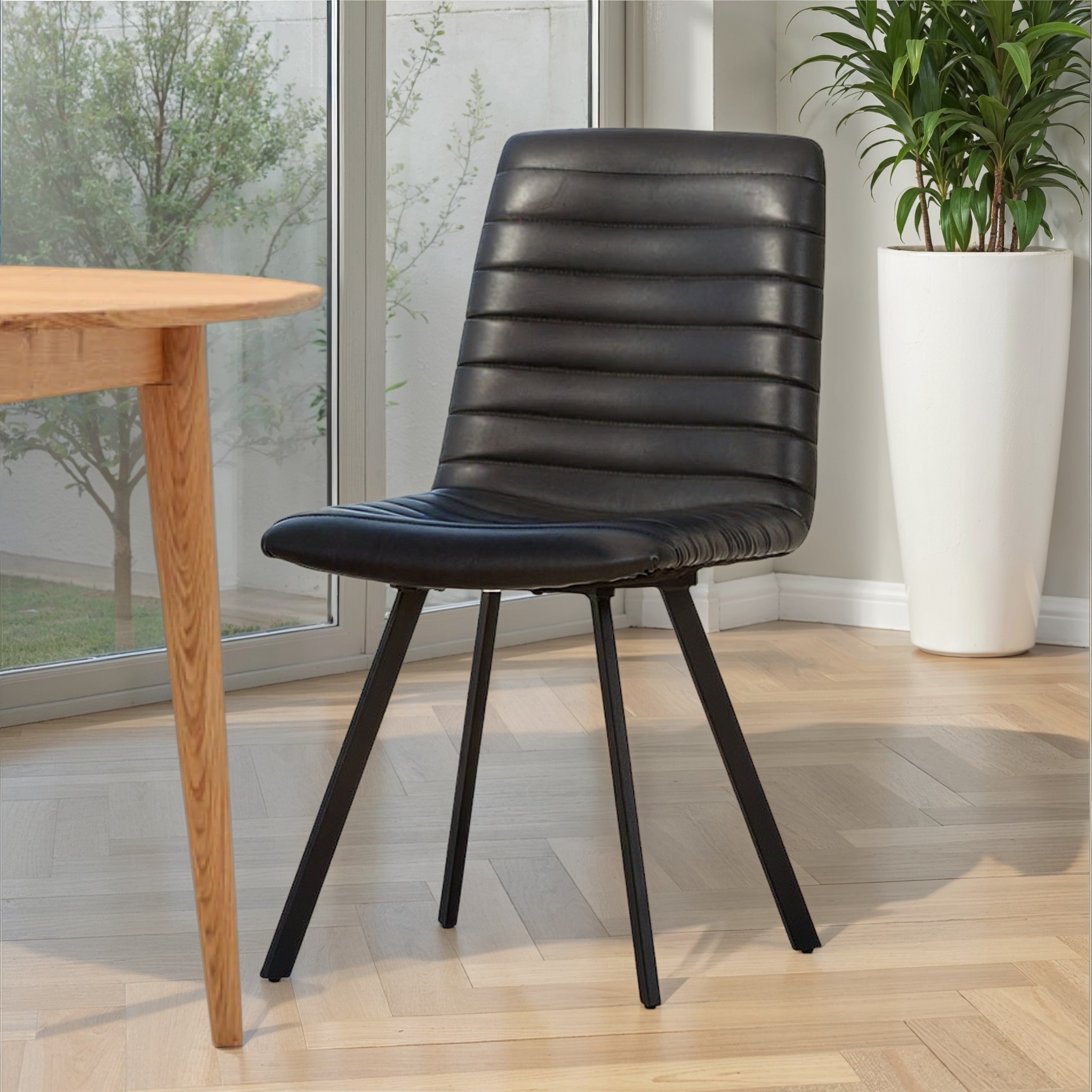 Watson PU Dining Chair, Black