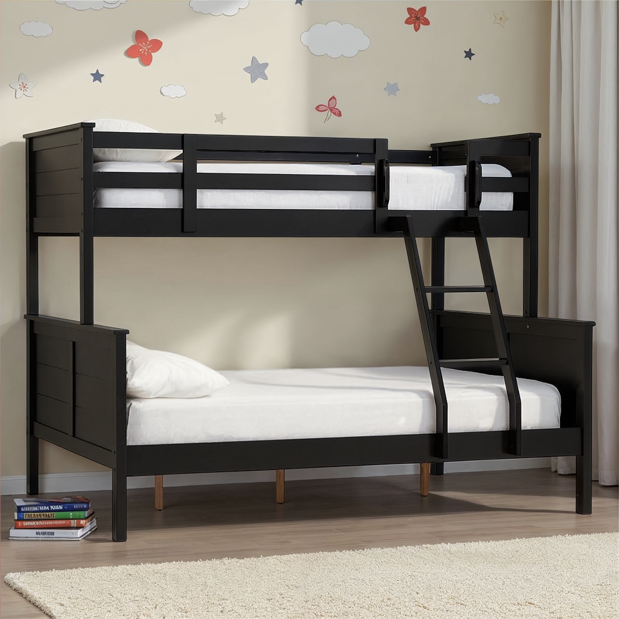 Laine Single/Double Bunk Bed Frame, Black