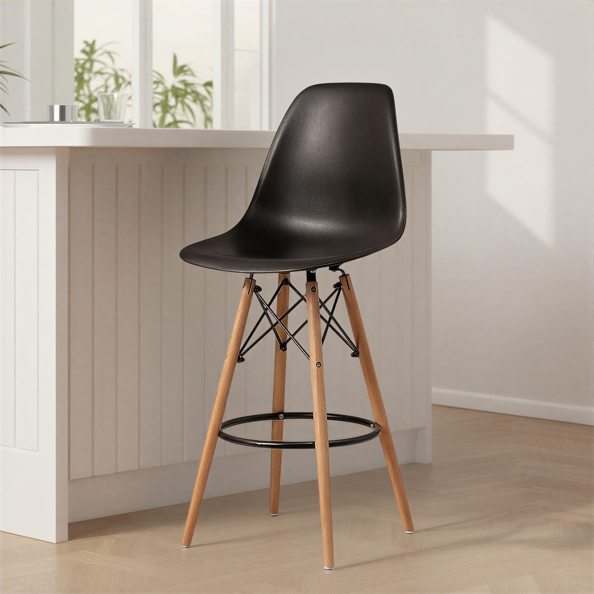 Eames Barstool, Black