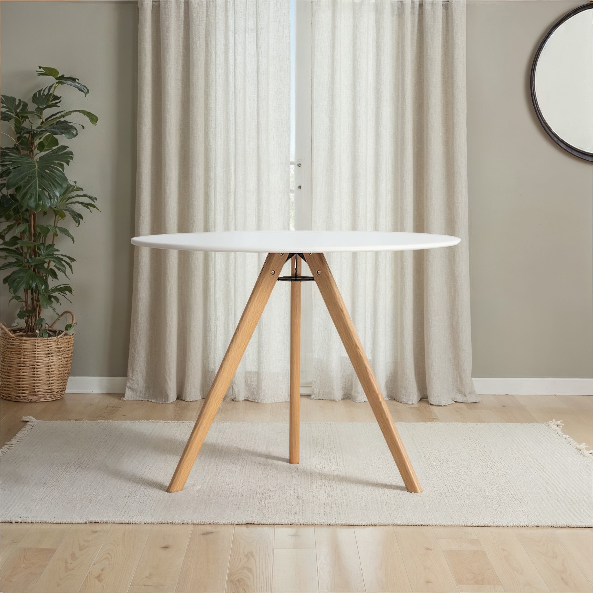 Carson Round Dining Table - W100, White