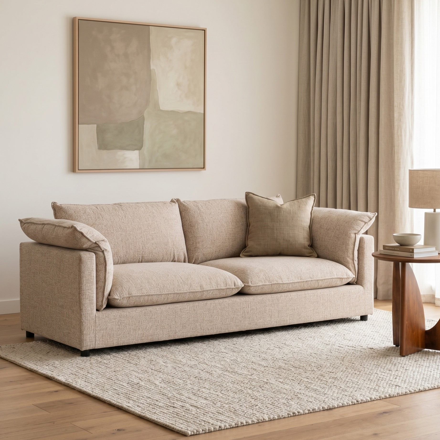 Zoey 3 Seater Sofa, Brown