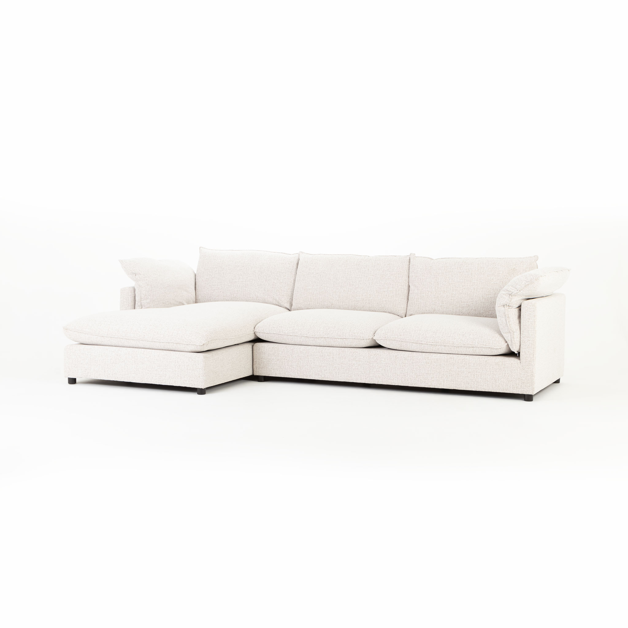 Zoey Left Hand Facing Chaise Sofa, Natural