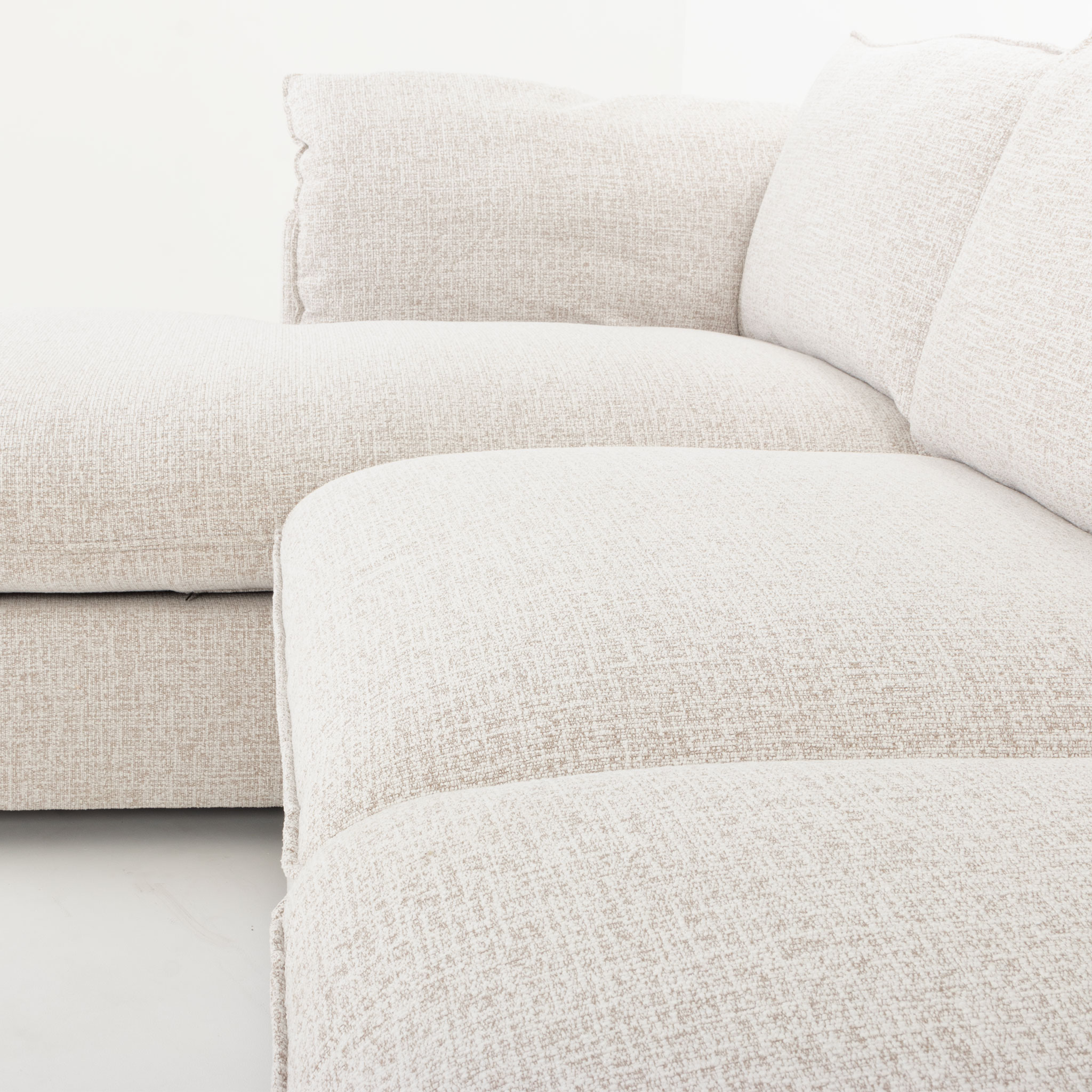 Zoey Left Hand Facing Chaise Sofa, Natural