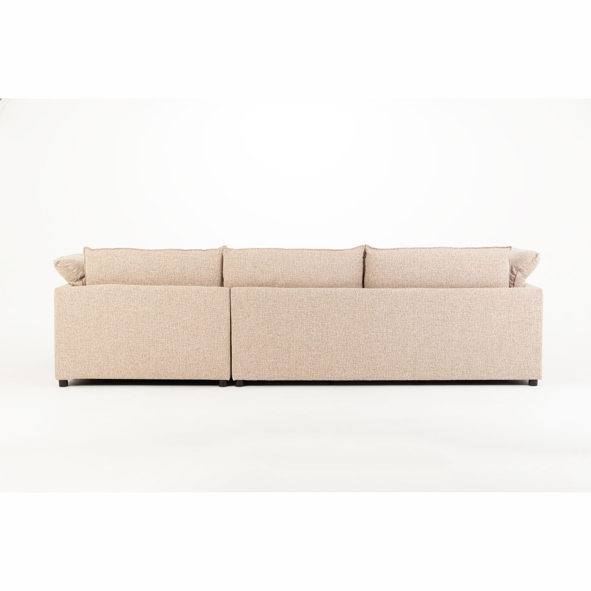 Zoey Right Hand Facing Chaise Sofa, Brown