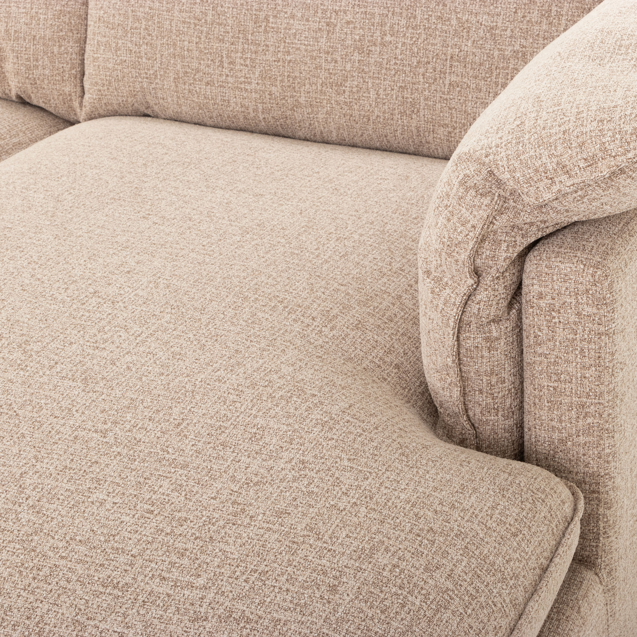 Zoey Right Hand Facing Chaise Sofa, Brown