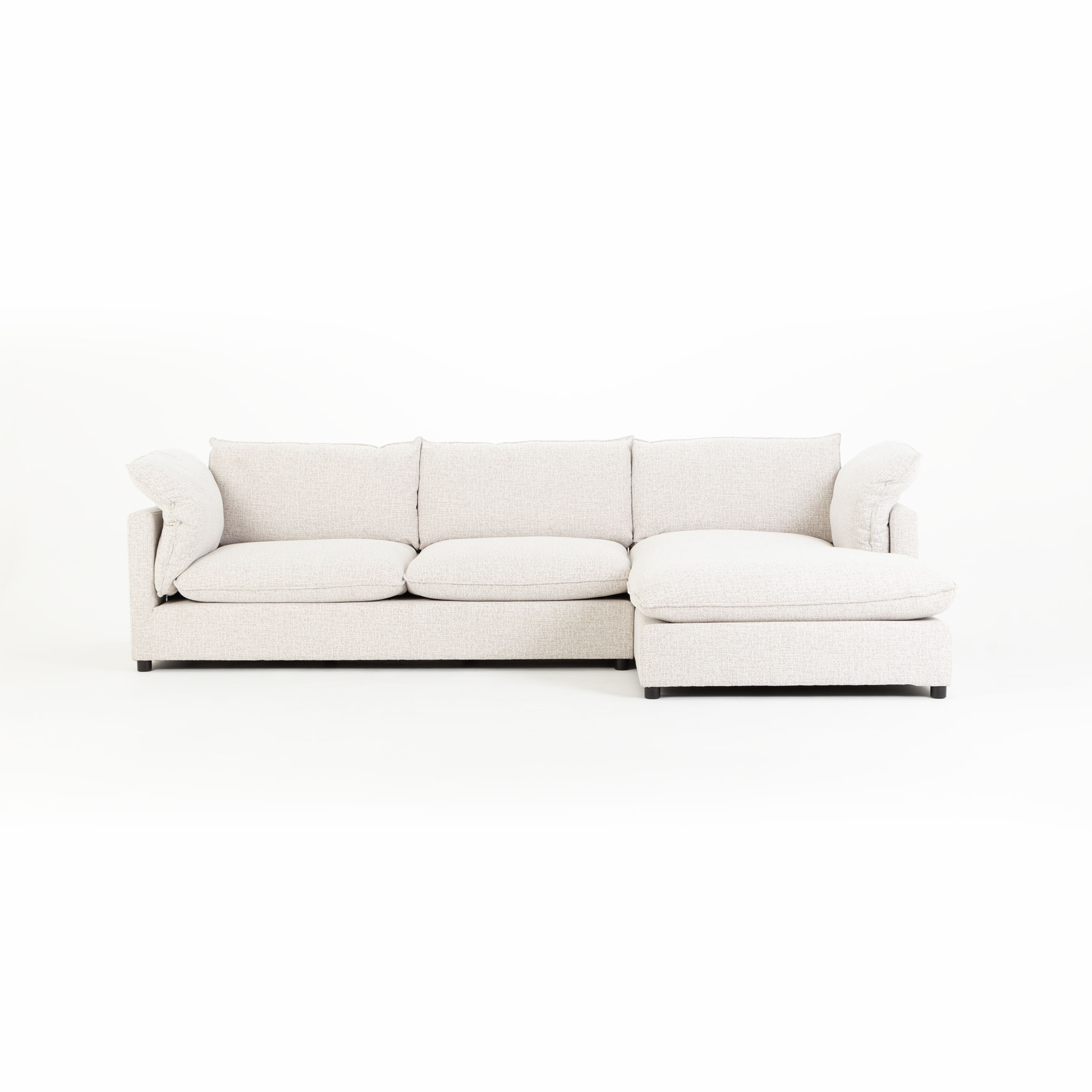 Zoey Right Hand Facing Chaise Sofa, Natural