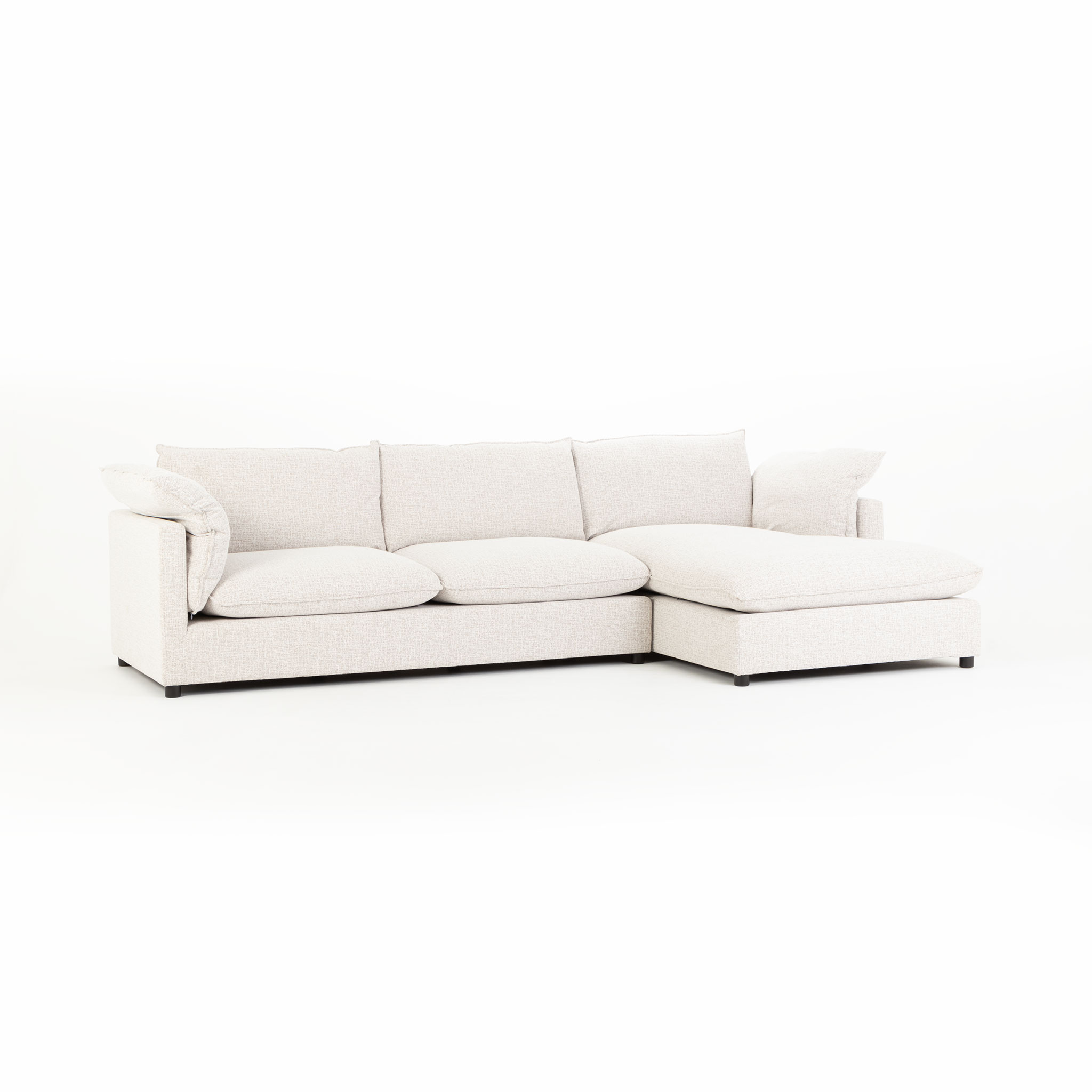 Zoey Right Hand Facing Chaise Sofa, Natural