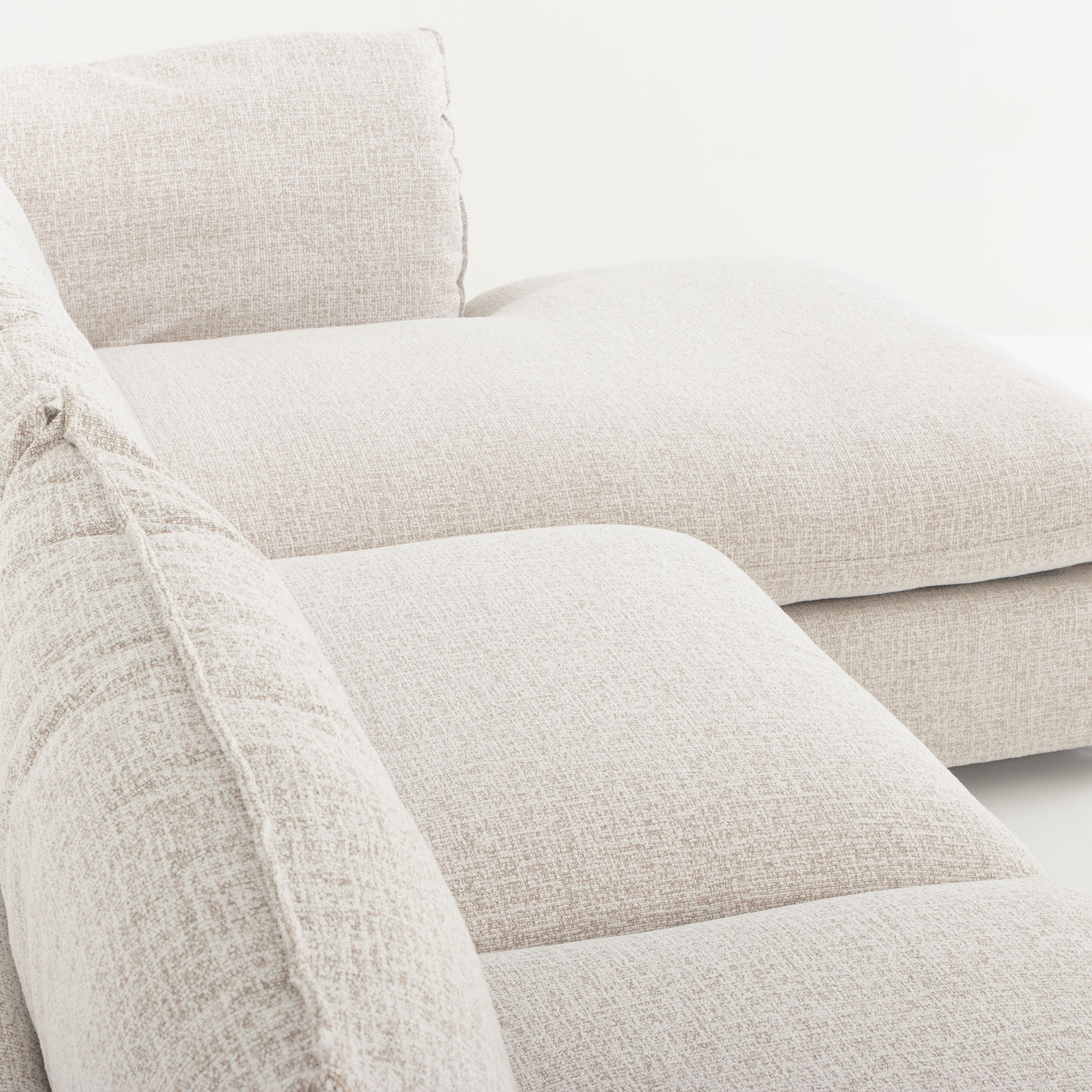 Zoey Right Hand Facing Chaise Sofa, Natural
