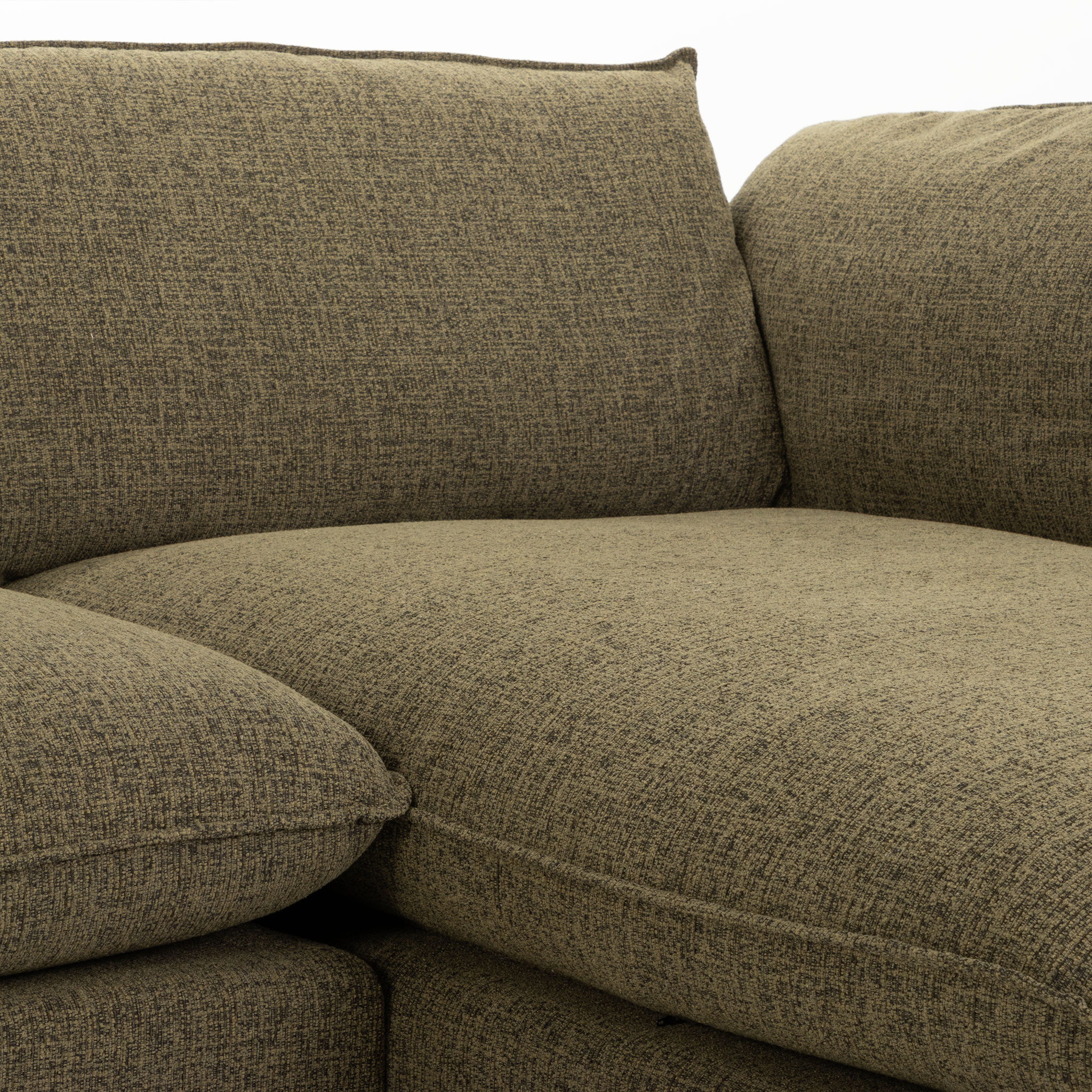 Zoey Right Hand Facing Chaise Sofa, Green