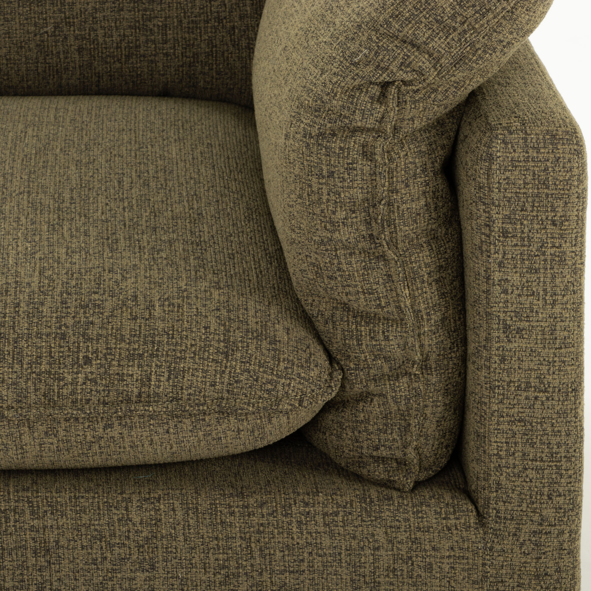 Zoey Modular 1.5 Seater Right Hand Facing Sofa, Green