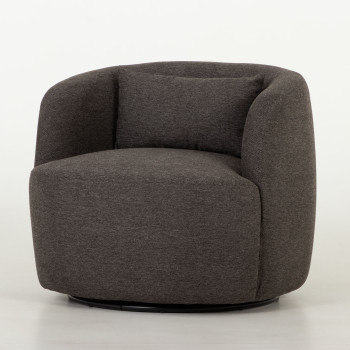 Karla Swivel Chair, Charcoal