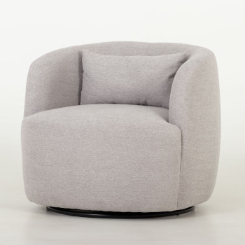 Karla Swivel Chair, Light Grey