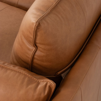 Alina 2 Seater Leather Sofa, Tan