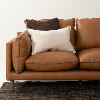 Alina 2 Seater Leather Sofa, Tan