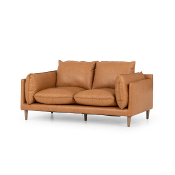 Alina 2 Seater Leather Sofa, Tan