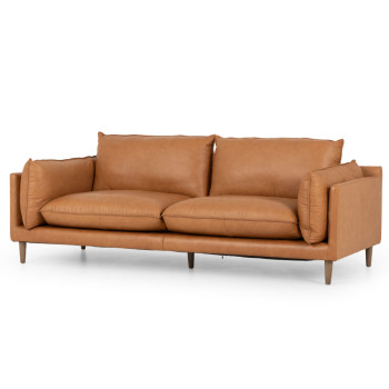 Alina 3 Seater Leather Sofa, Tan