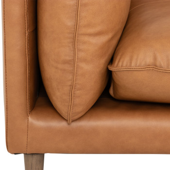 Alina 3 Seater Leather Sofa, Tan