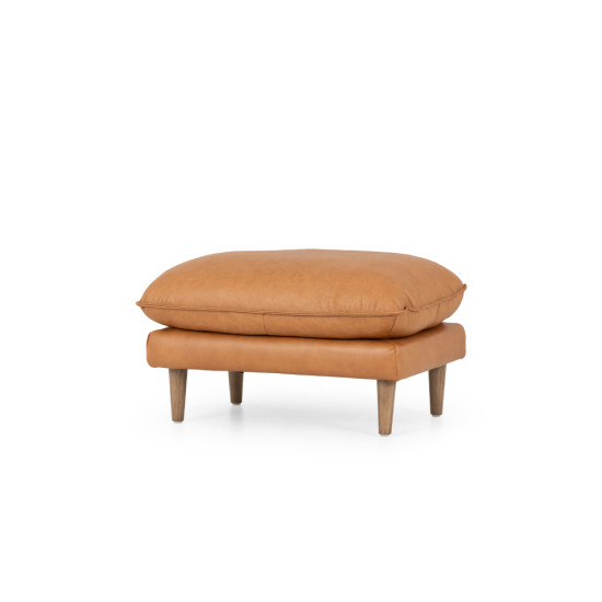Alina Ottoman Leather, Tan