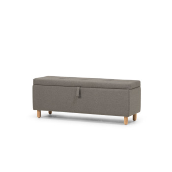 Woodwall Storage Bench Seat, Light/Grey