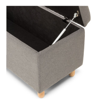 Woodwall Storage Bench Seat, Light/Grey