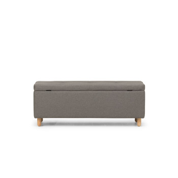Woodwall Storage Bench Seat, Light/Grey
