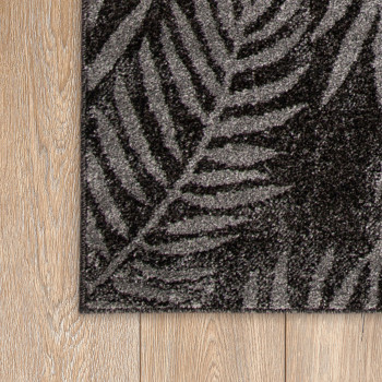 Signature Rugs Asana Botanica Rug - 120 x 170 cm, Black/Light Grey
