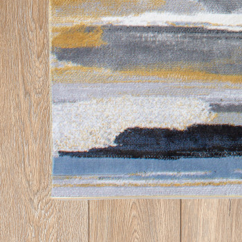 Signature Rugs Mina Fluid Rug - 120 x 170 cm, Blue/Gold Multi