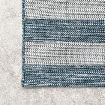 Signature Rugs Coast Outdoor Stripe Rug - 120 x 170  cm, Blue/White