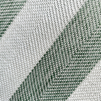 Signature Rugs Coast Outdoor Stripe Rug - 120 x 170 cm, Green/White