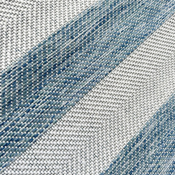 Signature Rugs Coast Outdoor Stripe Rug - 200 x 290 cm, Blue/White