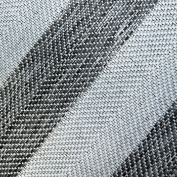 Signature Rugs Coast Outdoor Stripe Rug - 200 x 290 cm, Charcoal/White